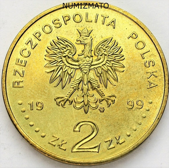 2 zł 1999 r. - Ernest Malinowski - Polscy Podróżnicy i Badacze, dwa złote NG
